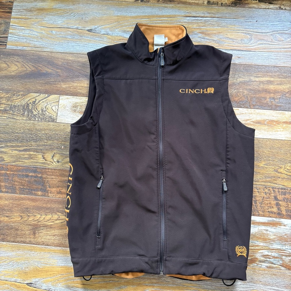 Cinch Black and Gold Men's Vest